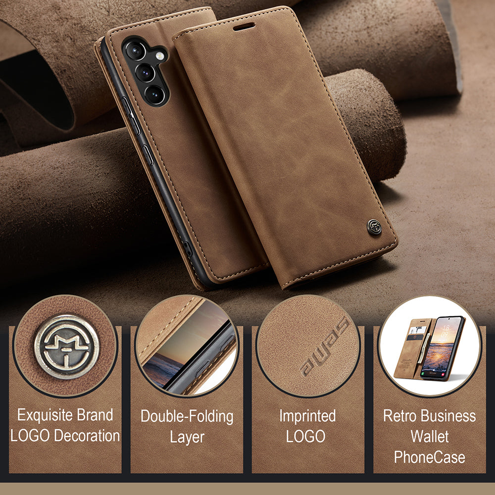 CASEME 013 Series Phone Case for Samsung Galaxy A54 5G PU Leather Case Wallet Stand Shockproof Cover CASEME 013 Series Phone Case for Samsung Galaxy A54 5G PU Leather Case Wallet Stand Shockproof Cover